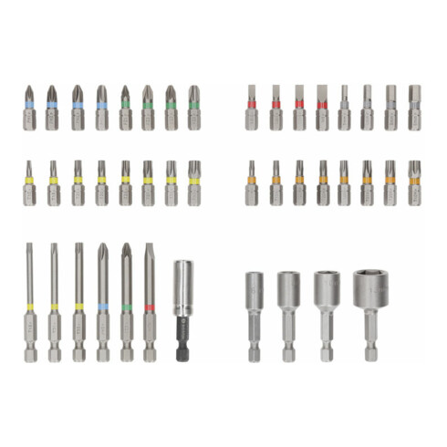 Bosch Set de embouts de vissage Extra Dur, exposant, 43 pcs