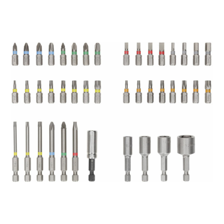Bosch Set de embouts de vissage Extra Dur, exposant, 43 pcs