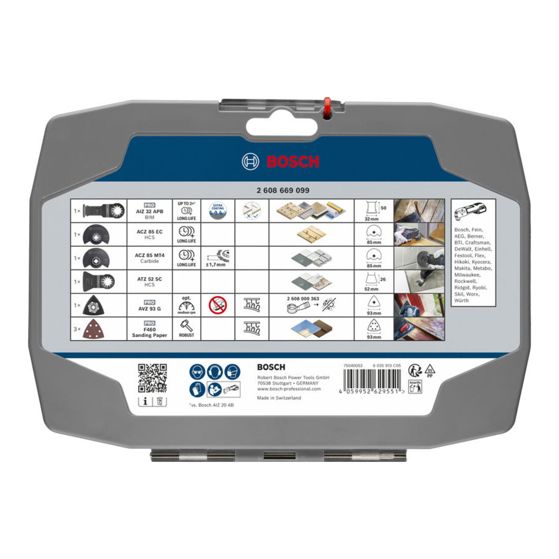Bosch Set de feuilles de rénovation pour outils multifonctions oscillants, 8 pièces
