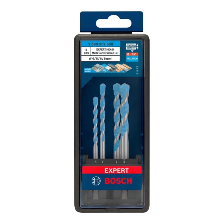 Bosch Set de forets à percussion CYL-9 4 pièces 4/5/6/8 mm EXPERT