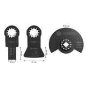 Bosch Set de lames pour carrelage pour outils multifonctions oscillants, 3 pièces-4