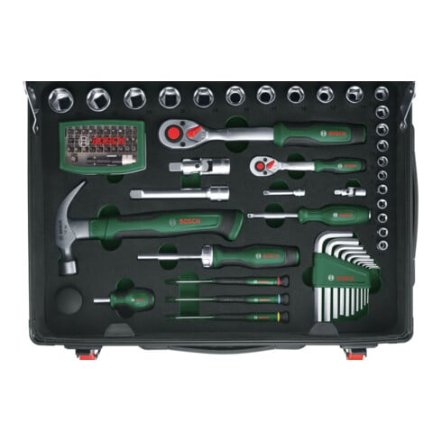Bosch Set de mallettes à roulettes pour outils à main, 119 pièces