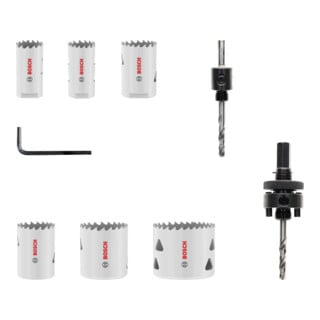 Bosch Set de scies-cloches multi-matériaux avec filetage, 19; 22; 29; 38; 44; 57 x 40 mm