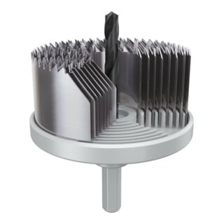 Bosch Set de scies-cloches pour bois et plaques de plâtre avec porte-foret, 25/32/38/44/51/57/63/68x28 mm