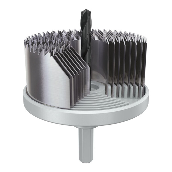 Bosch Set de scies-cloches pour bois et plaques de plâtre avec porte-foret, 25/32/38/44/51/57/63/68x28 mm