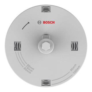 Bosch Set de scies-cloches pour bois et plaques de plâtre avec porte-foret, 68; 74; 80; 90; 100 x 31 mm