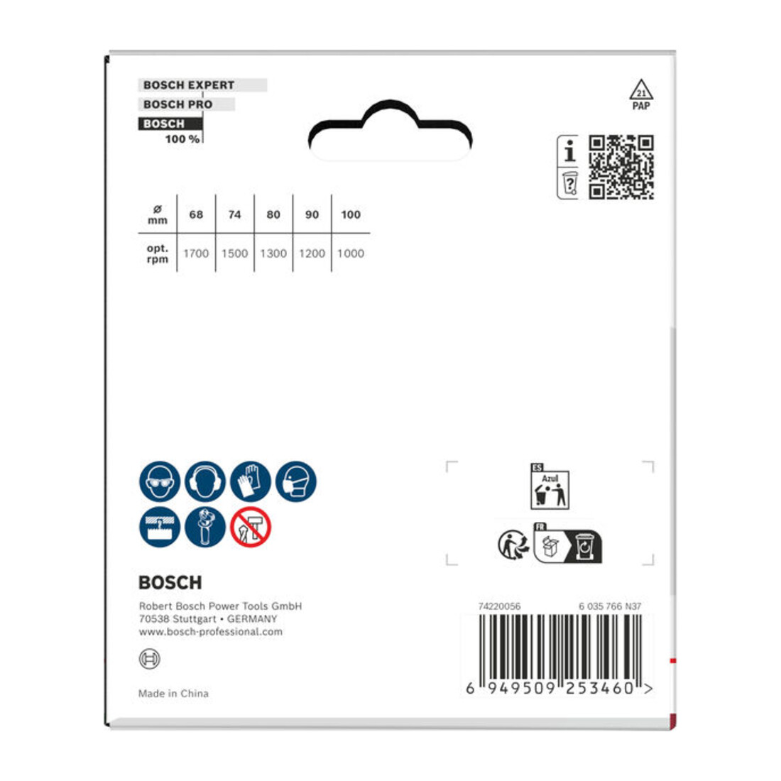 Bosch Set de scies-cloches pour bois et plaques de plâtre avec porte-foret, 68; 74; 80; 90; 100 x 31 mm
