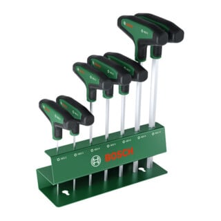 Bosch Set de tournevis hexagonaux avec manche en T, 7 pièces