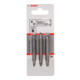 Bosch Set di bit a doppia lama 3pz. S0,6x4,5 PZ1 S0,8x5,5 PZ2 S1,2x6,5 PZ3,60mm-3
