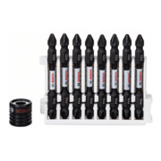 Bosch Set di bit a doppia lama Impact Control, 9pz. PH2-PZ2 65mm manicotto magnetico-1
