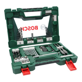 Bosch Set di bit e punte trapano V-Line con coltello pieghevole, asta magnetica, cacciavite offset