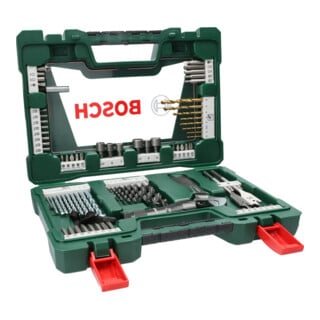 Bosch Set di bit e punte trapano V-Line TiN sch con torcia e chiave aperta