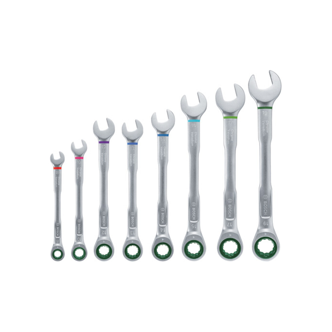 Bosch Set di chiavi a cricchetto 8 pezzi