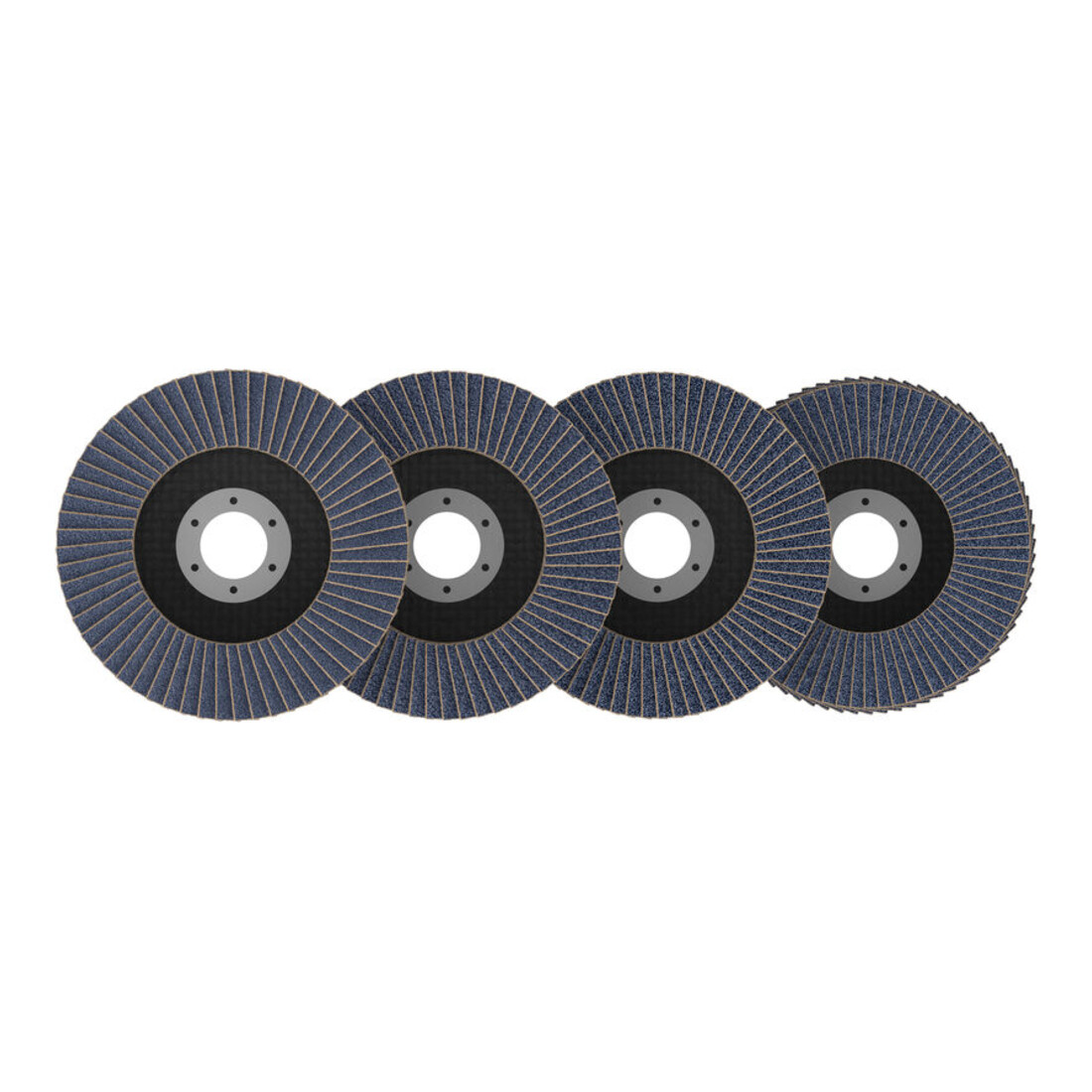 Bosch Set di dischi abrasivi a ventaglio X451, 115 × 22,23 mm, K40/K60/K80/K120, Z27, 15 pz