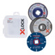 Bosch Set di dischi abrasivi lamellari e per troncatura X-LOCK, 5 pezzi, 125 mm, CMW-1