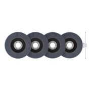 Bosch Set di dischi lamellari X451, 115 × 22,23 mm, K40/K60/K80/K120, Z29, 15 pz-4