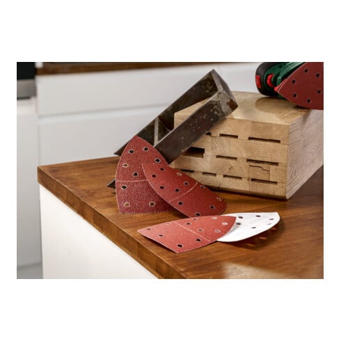 Bosch Set di fogli abrasivi per levigatrice multipla, 25pz., 11 fori, 102x62mm,