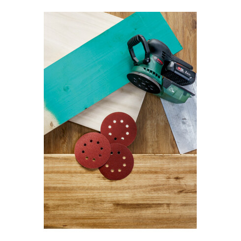 Bosch Set di fogli abrasivi per levigatrice roto-orbitale, 125 mm, 80 - 240