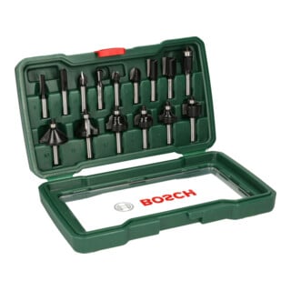 Bosch Set di fresatura -HM, 15 pezzi, diametro codolo 8 mm