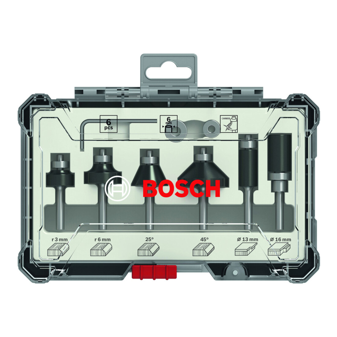 Bosch Set di frese bordatrici e rifilatrici con codolo da 6 mm 6 pezzi