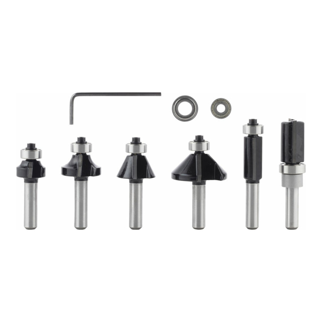 Bosch Set di frese bordatrici e rifilatrici con codolo da 8 mm 6 pezzi