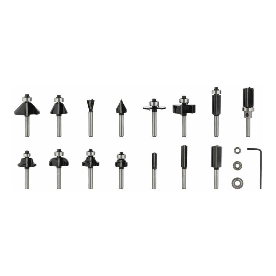 Bosch Set di frese con codolo da 6 mm, 15 pezzi