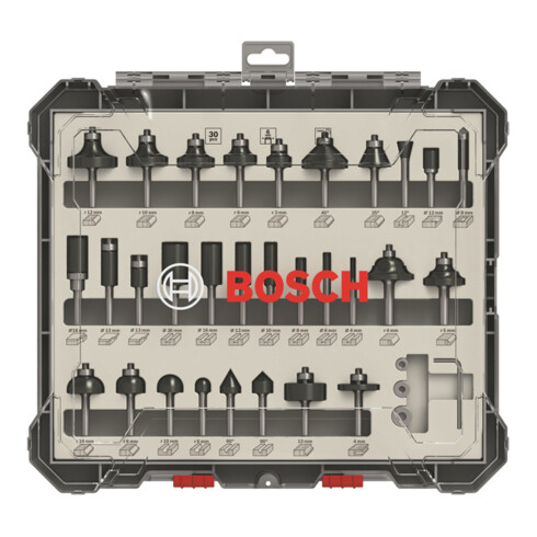 Bosch Set di frese con codolo da 6 mm, 30 pezzi