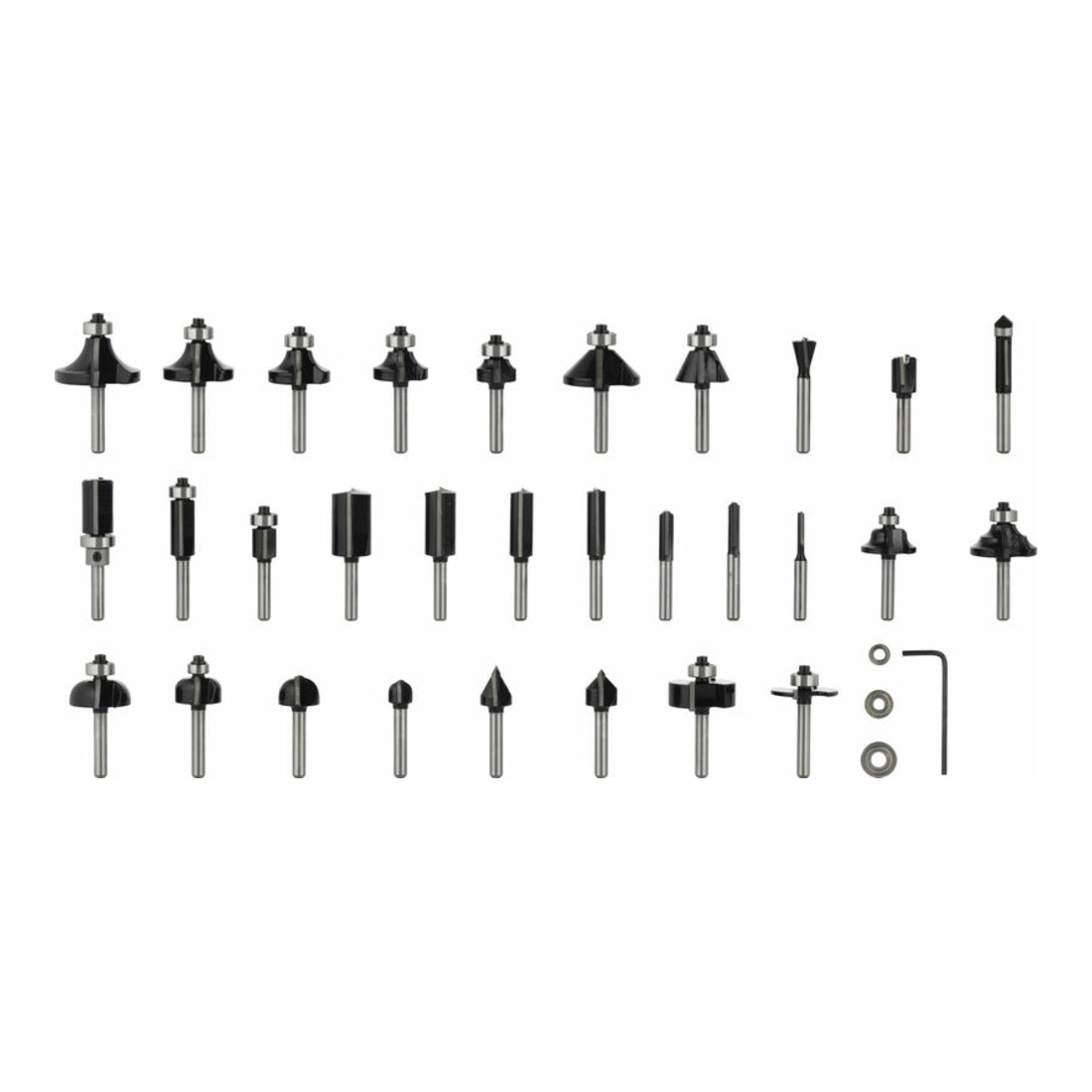 Bosch Set di frese con codolo da 6 mm, 30 pezzi