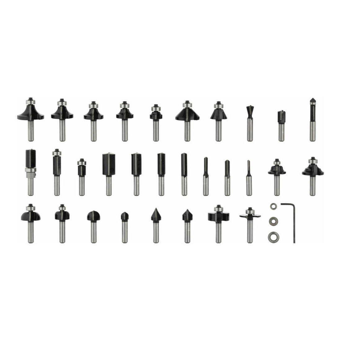 Bosch Set di frese con codolo da 8 mm, 30 pezzi