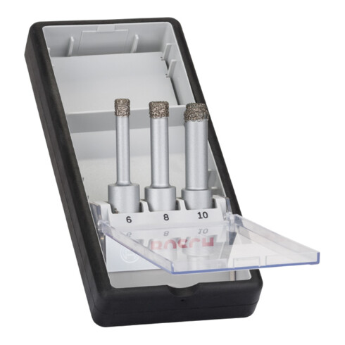 Bosch Set di frese diamantate Robust Line Easy Dry Best for Ceramic 3 pz. 6-10 mm