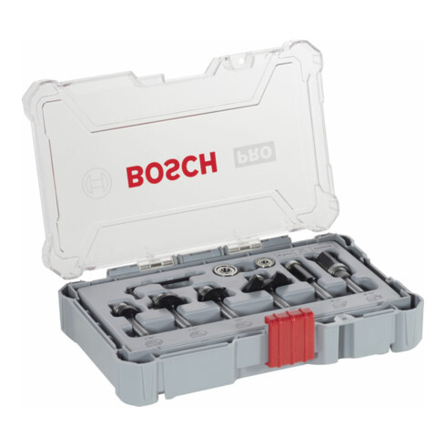 Bosch Set di frese per bordi e smussi con gambo da 1/4", 6pz.