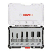Bosch Set di frese per scanalature con codolo da 6 mm, 6 pezzi