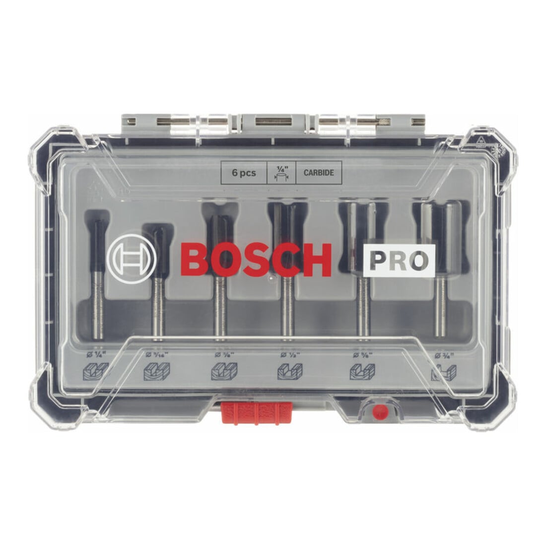 Bosch Set di frese per scanalature con gambo da 1/4", 6pz.