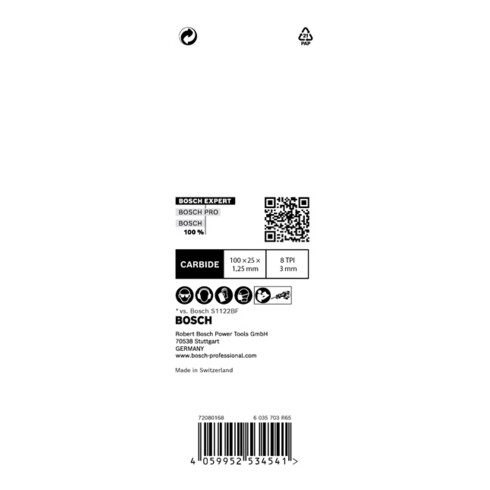 BOSCH Set di lame per seghe frontali a gattuccio, Descrizione: 555CHC-E