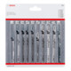 Bosch Set di lame per seghetti alternativi Clean Precision 10 pezzi-1