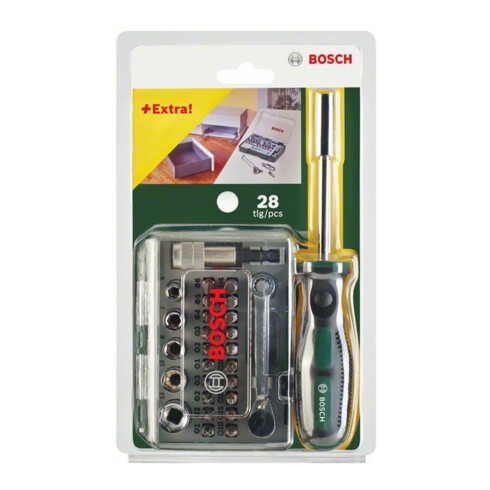 Bosch Set di mini cricchetti da 27 pz. + cacciavite manuale