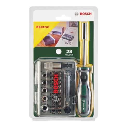 Bosch Set di mini cricchetti da 27 pz. + cacciavite manuale