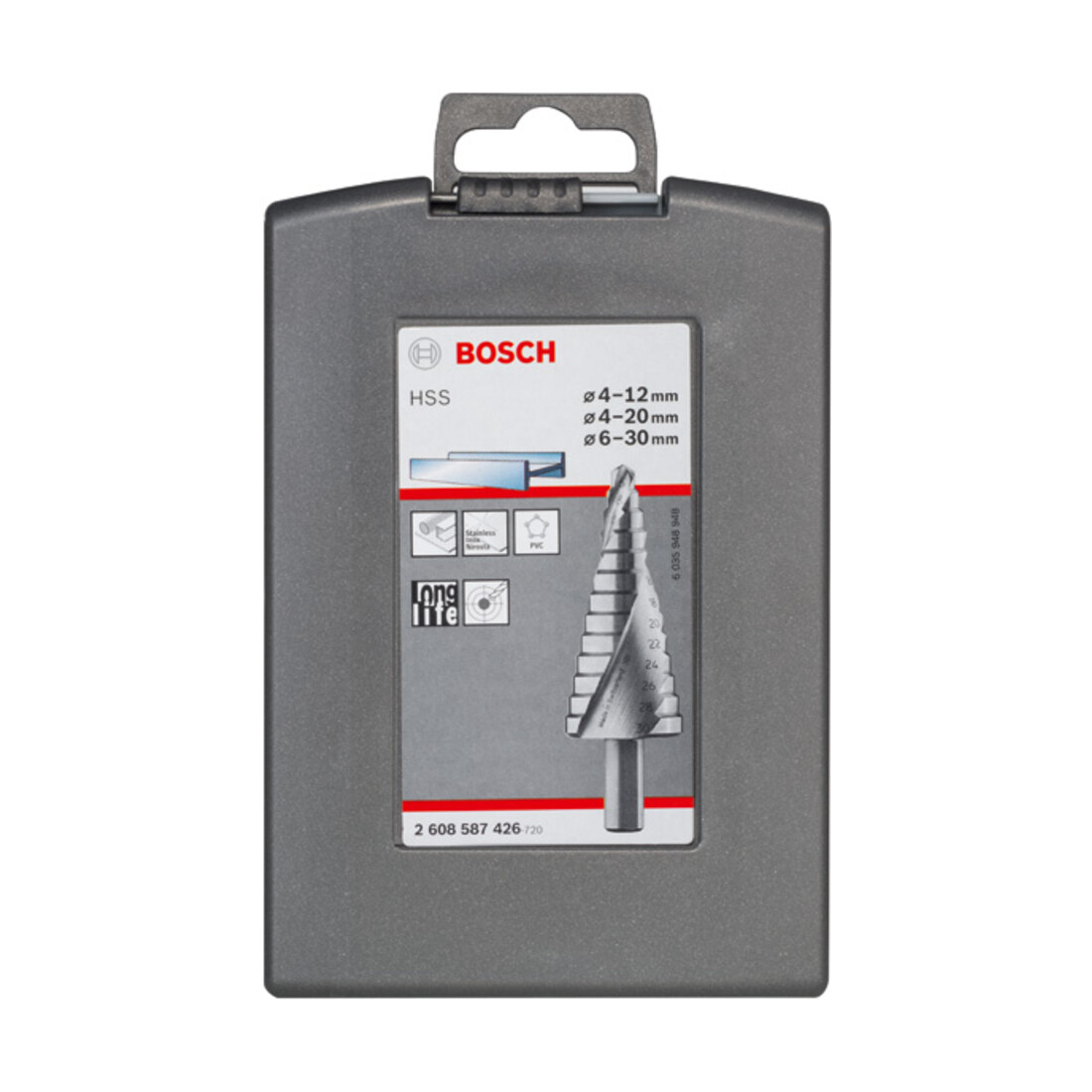 Bosch Set di punte a gradino HSS 3 pezzi 4 - 12 mm 4 - 20 mm 6 -30 mm