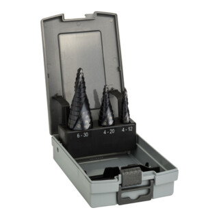 Bosch Set di punte a gradino HSS-AlTiN 3 pezzi 4 - 12 mm 4 - 20 mm 6 - 30 mm