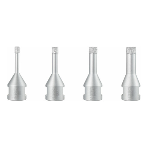 Bosch Set di punte diamantate per foratura a secco Dry Speed, 4 pezzi, 6 - 12 mm