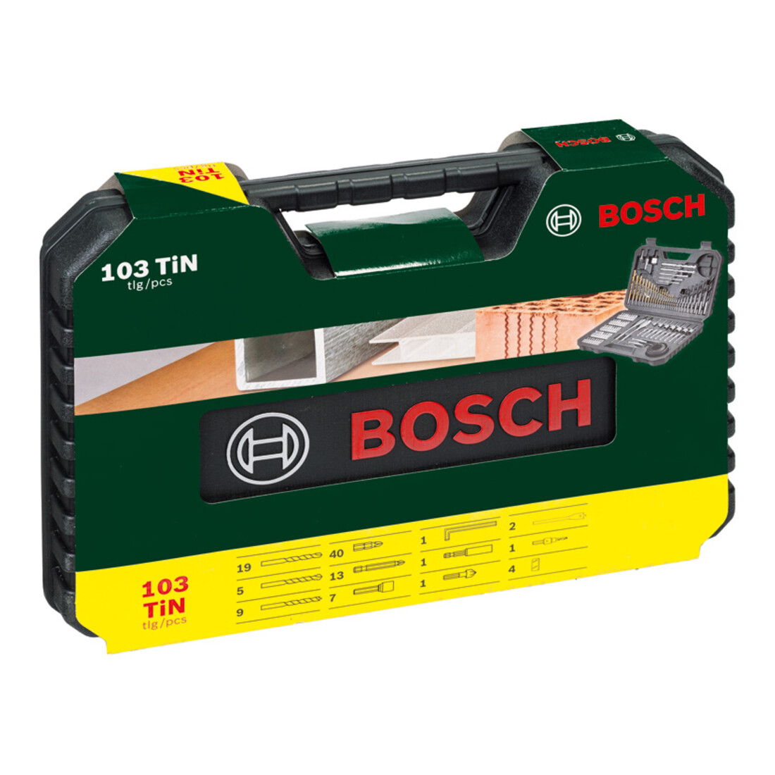 Bosch Set di punte e bit V-Line, TiN, 103 pezzi