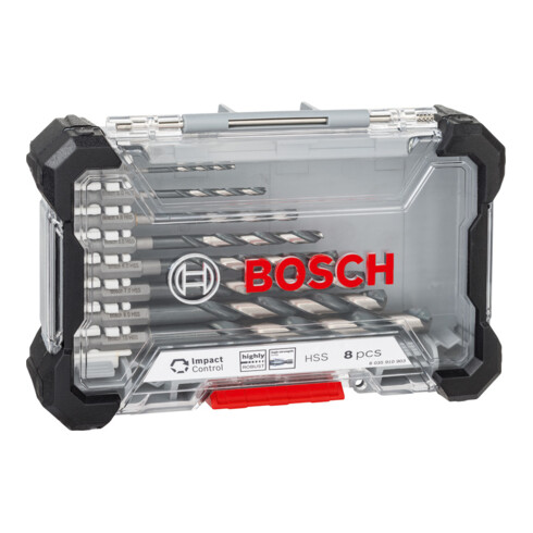 Bosch Set di punte elicoidali in HSS Impact Control 8 pezzi