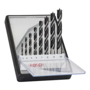 Bosch Set di punte elicoidali per legno Robust Line, 3 - 10 mm, 8 pezzi