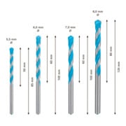 Bosch Set di punte EXPERT MultiConstruction CYL-9, 5,5/6/7/8mm 4pz., per avvitatore e trapano a percussione-5