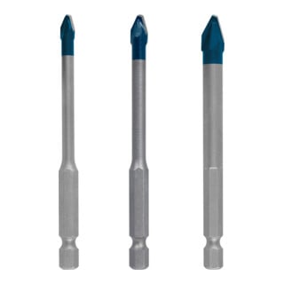 Bosch Set di punte HEX-9 HardCeramic EXPERT 5/6/8 mm 3 pz. per perforatrici rotative e trapani a percussione