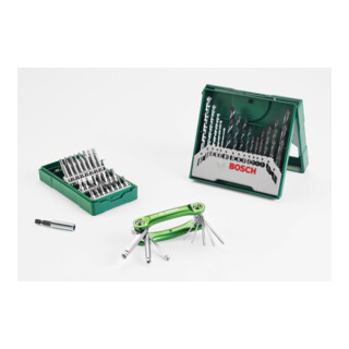 Bosch Set di punte miste da 15 pz. + set di punte per avvitatori da 25 pz. + utensile esagonale pieghevole