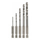 Bosch Set di punte per legno con codolo esagonale 5 pezzi 2 - 6 mm-2