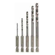 Bosch Set di punte per legno con codolo esagonale 5 pezzi 2 - 6 mm-2