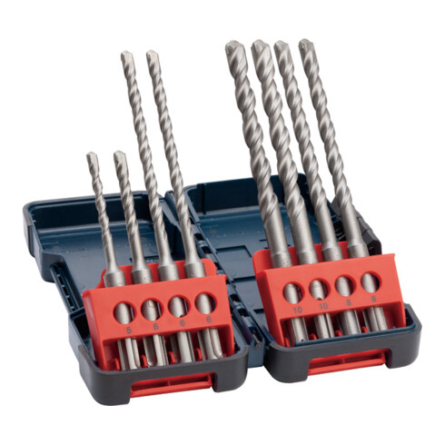 Bosch Set di punte per martello SDS plus-3 da 8 pz., Tough Box, 5-10 mm. Per trapani a percussione