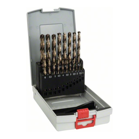 Bosch Set di punte per metallo HSS-Co (lega di cobalto), ProBox 19 pezzi DIN 338 1-10 mm